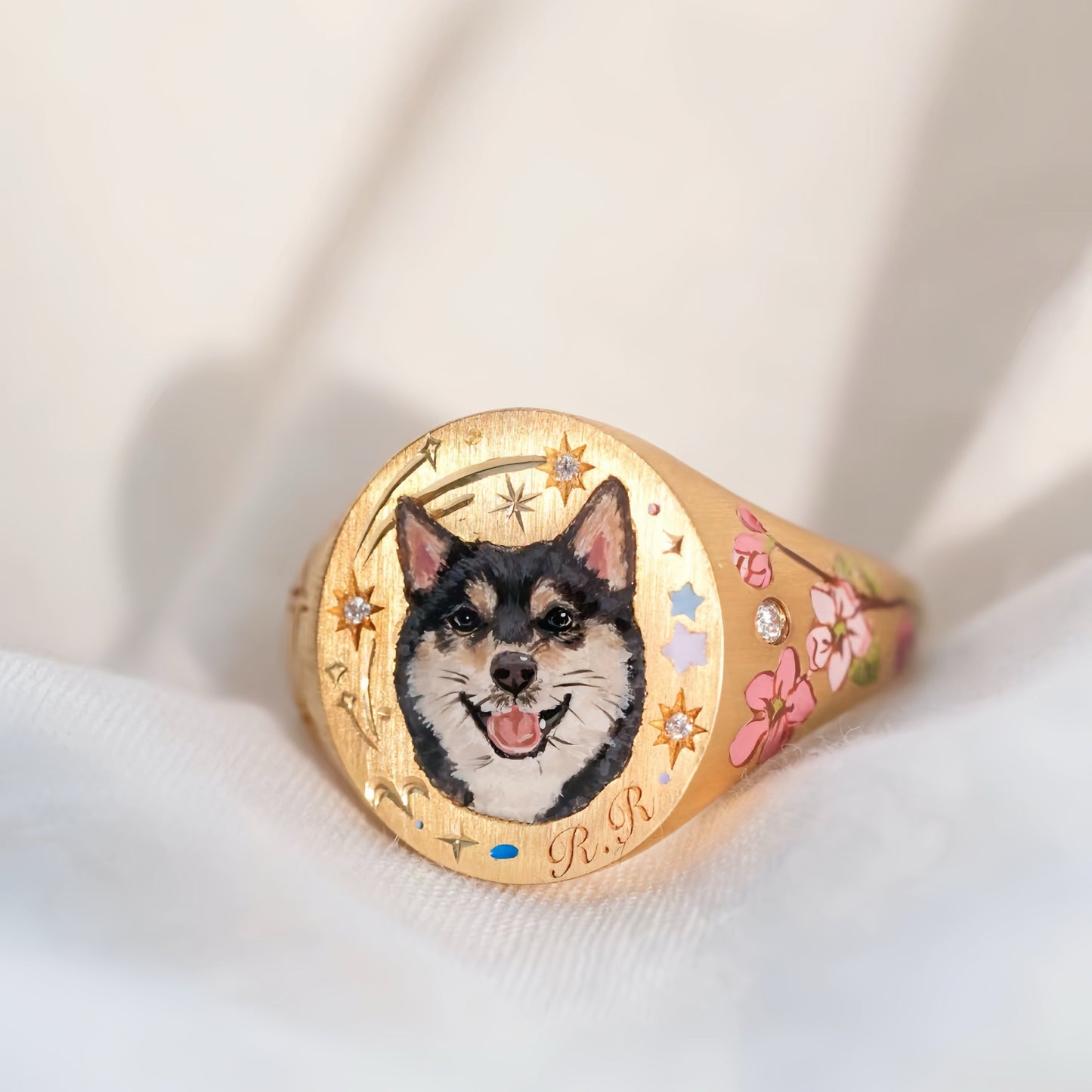 Enamel Series - Customizable Gold Rings