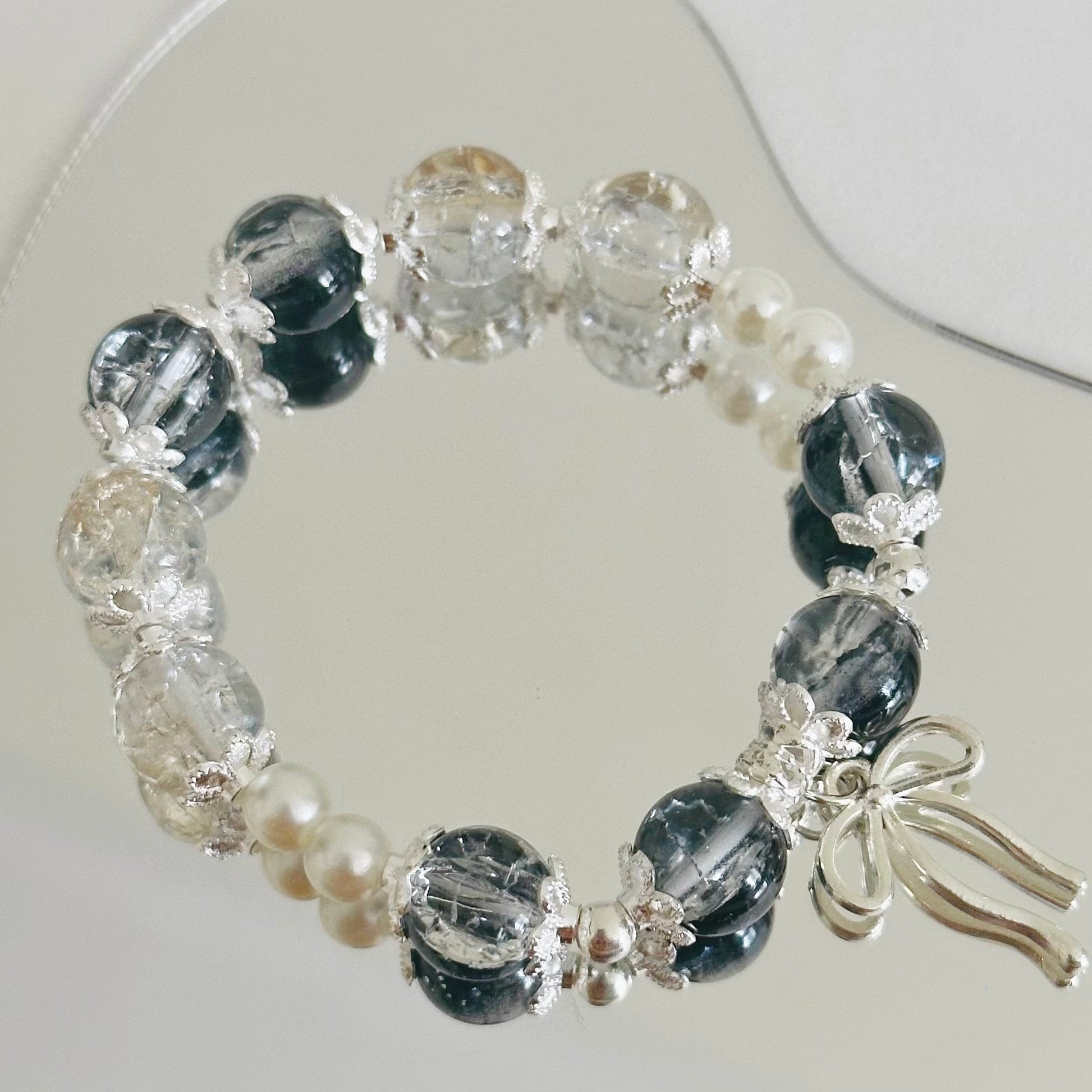 Matching Set Series - Crystal Ribbon Pendant Necklace
