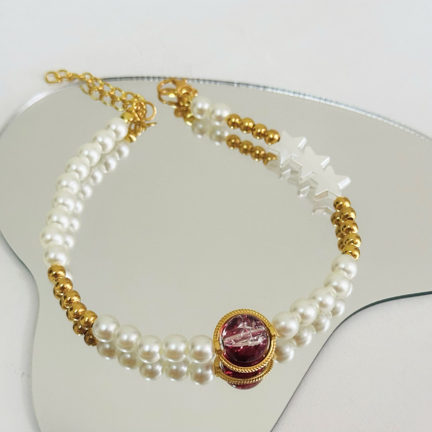 Crystal series - Heart of Saturn Necklace