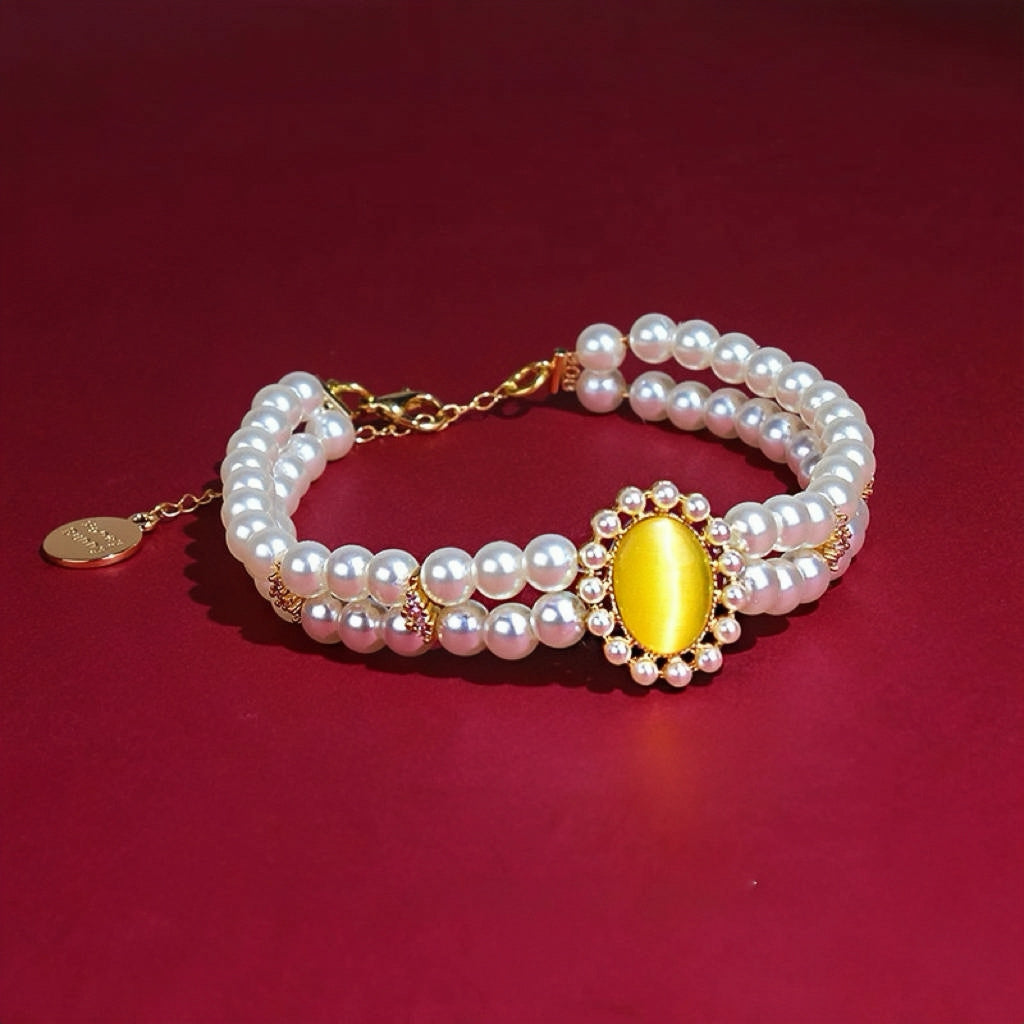Pearl Series - Cat's Eye Gemstone Necklace