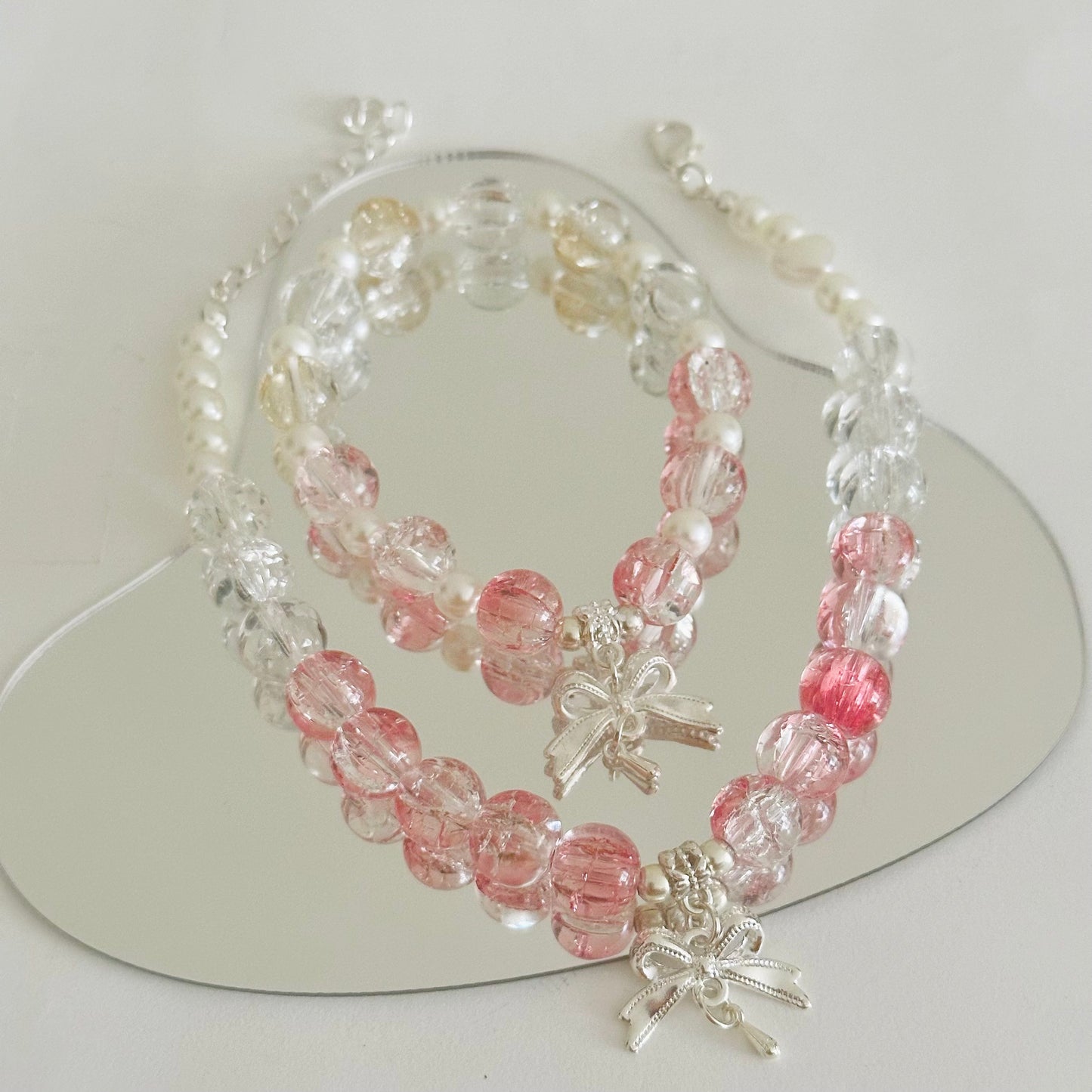 Matching Set Series - Bow Tie Bells Pendant Necklace