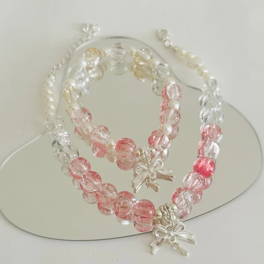 Matching Set Series - Bow Tie Bells Pendant Necklace