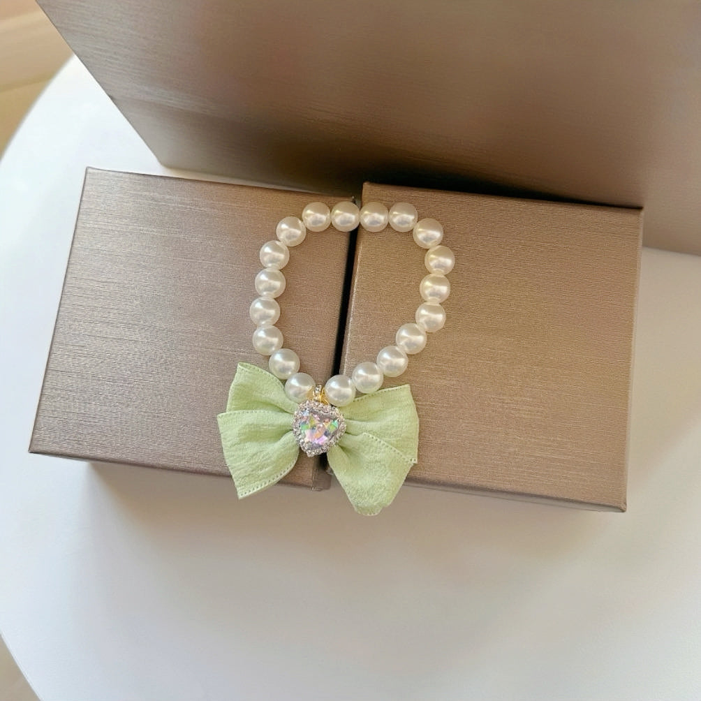 Bow-tie Series - Heart Gemstone Necklace