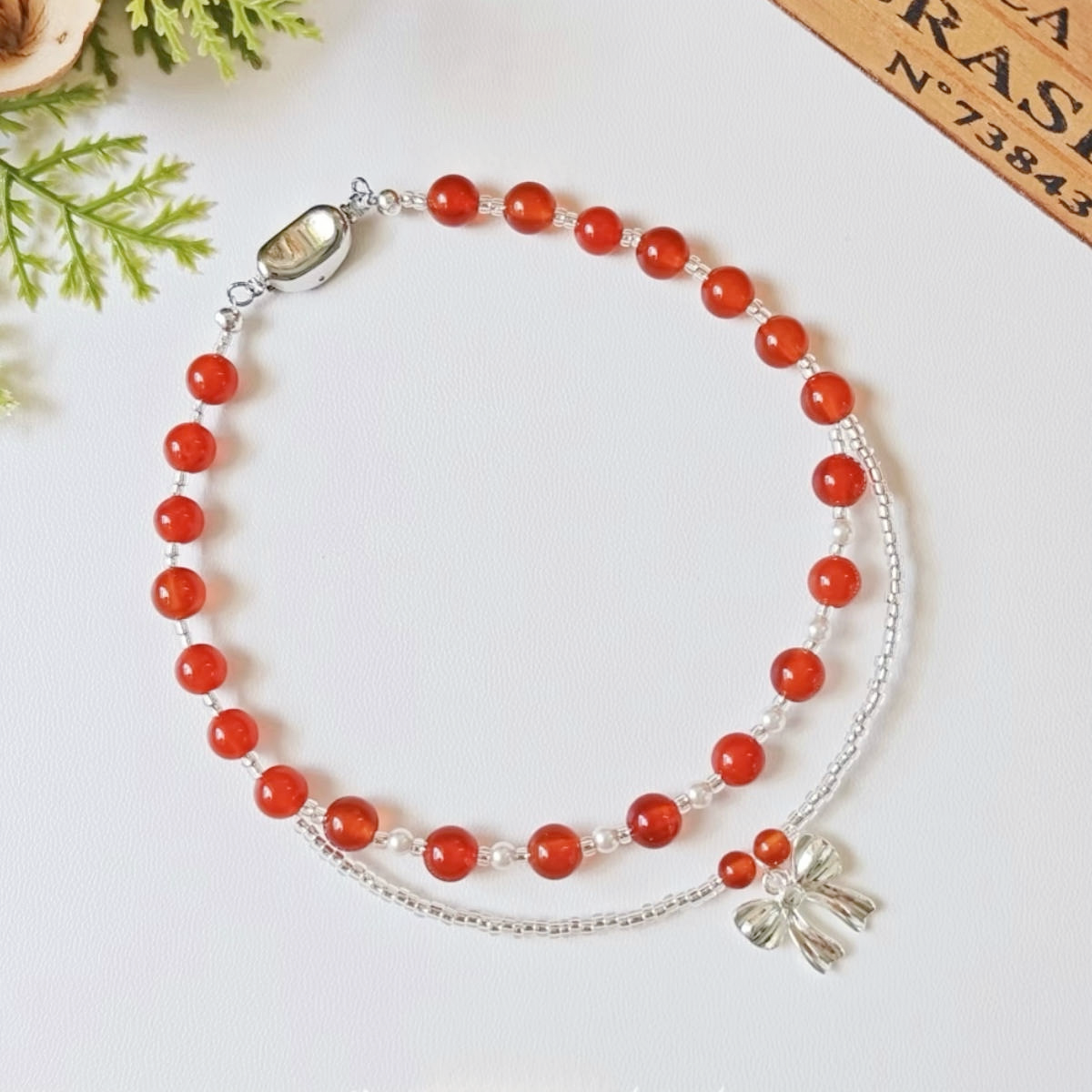 Natural Stone Series - Red Bean Necklace