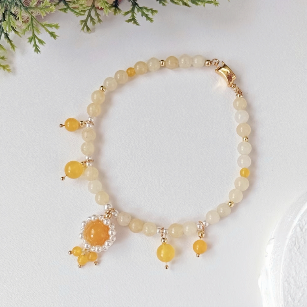 Natural Stone Series - Yolk Pendant Necklace