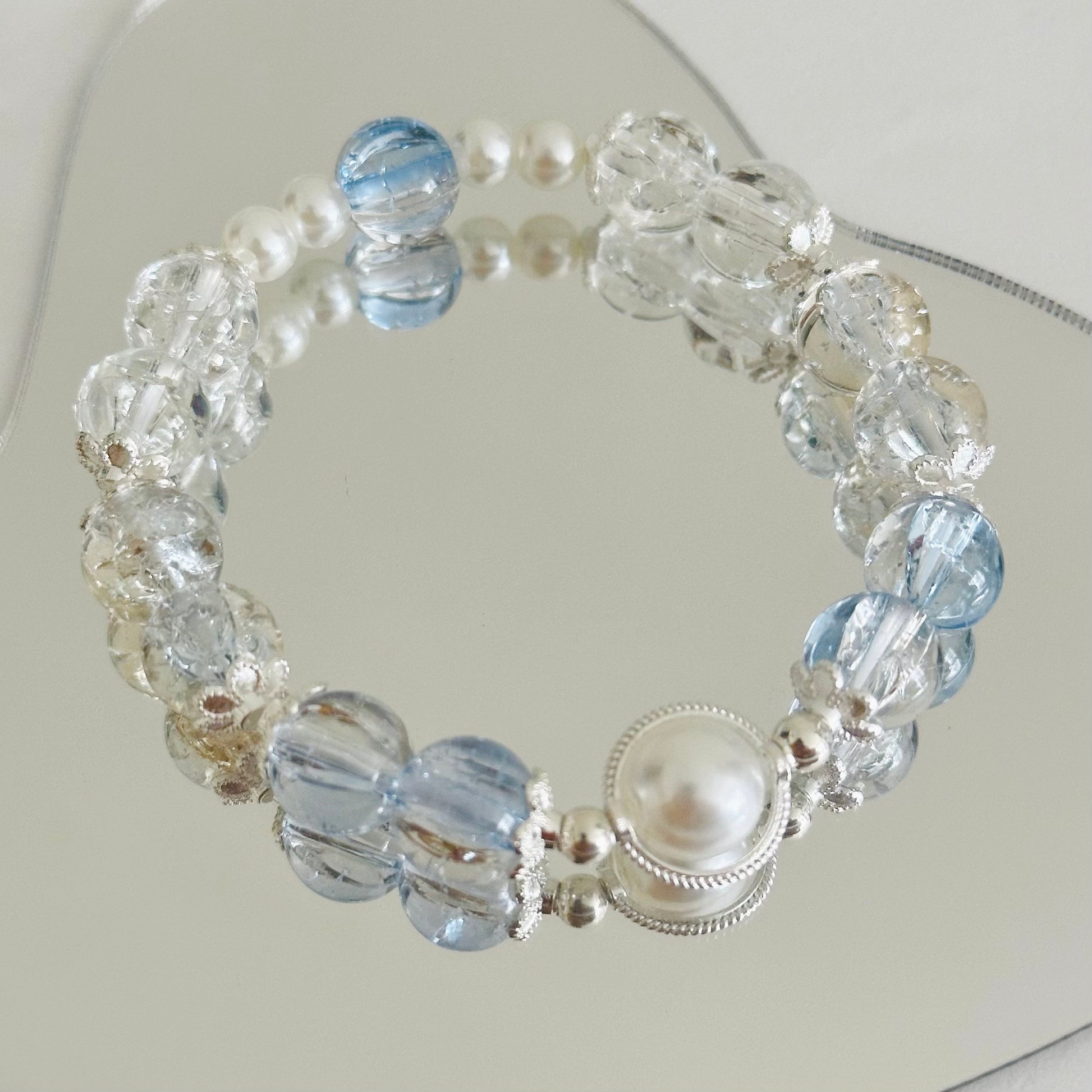 Matching Set Series - Double Pearl Planet Necklace