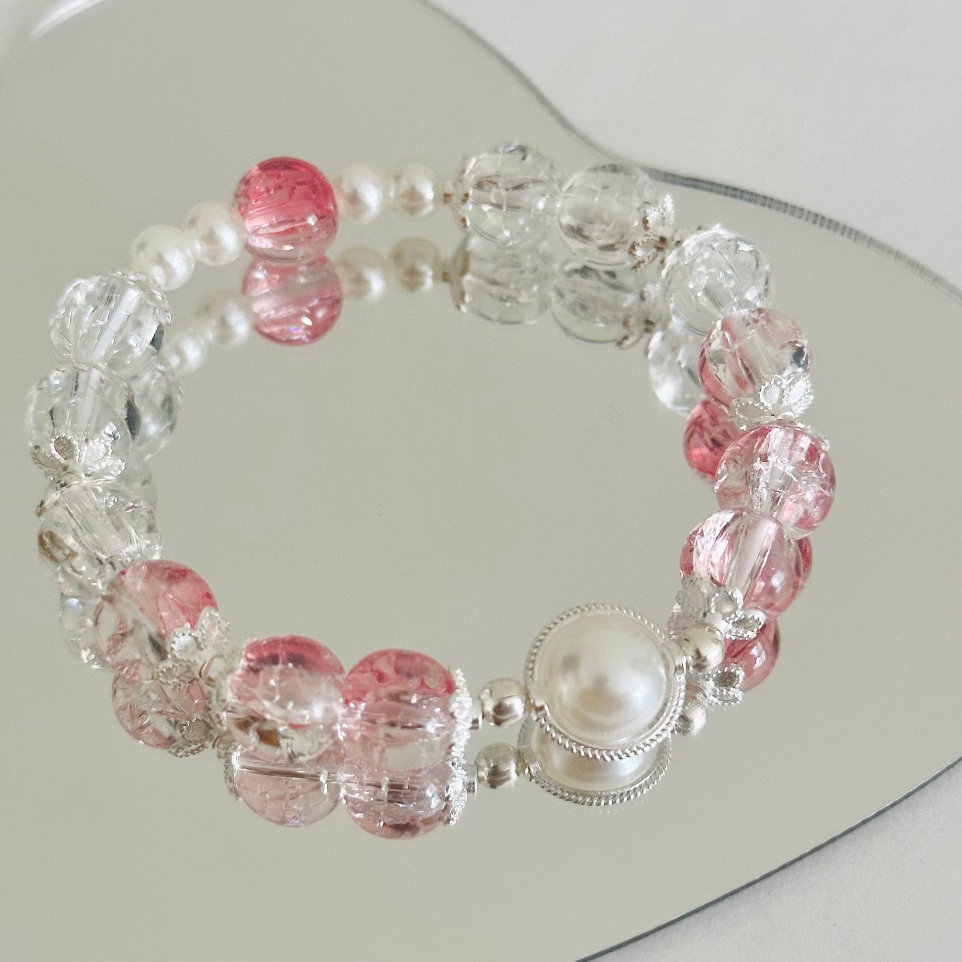 Matching Set Series - Double Pearl Planet Necklace