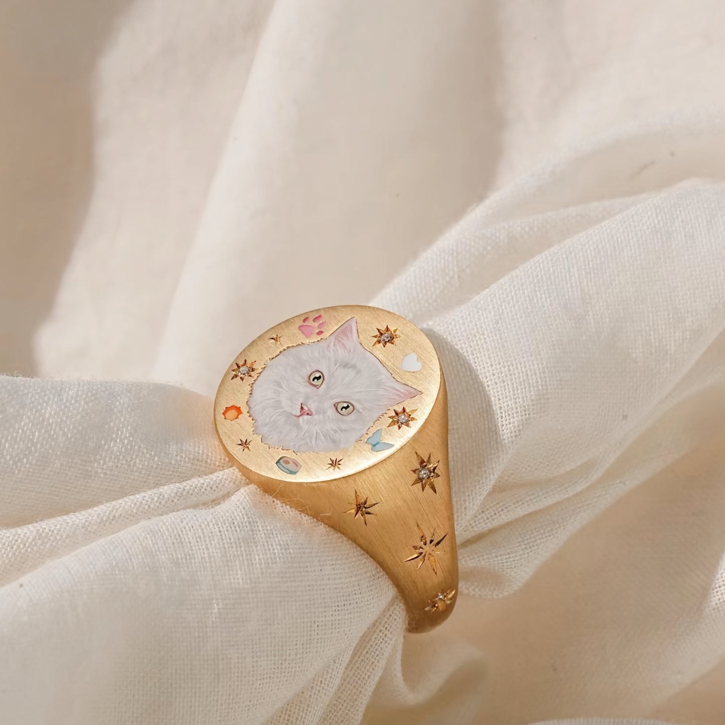 Enamel Series - Customizable Gold Rings