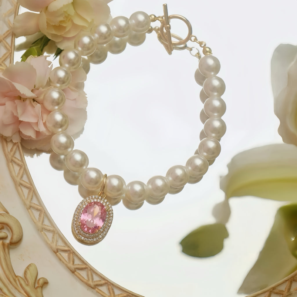 Pearl Series - Gemstone Pendant Necklace