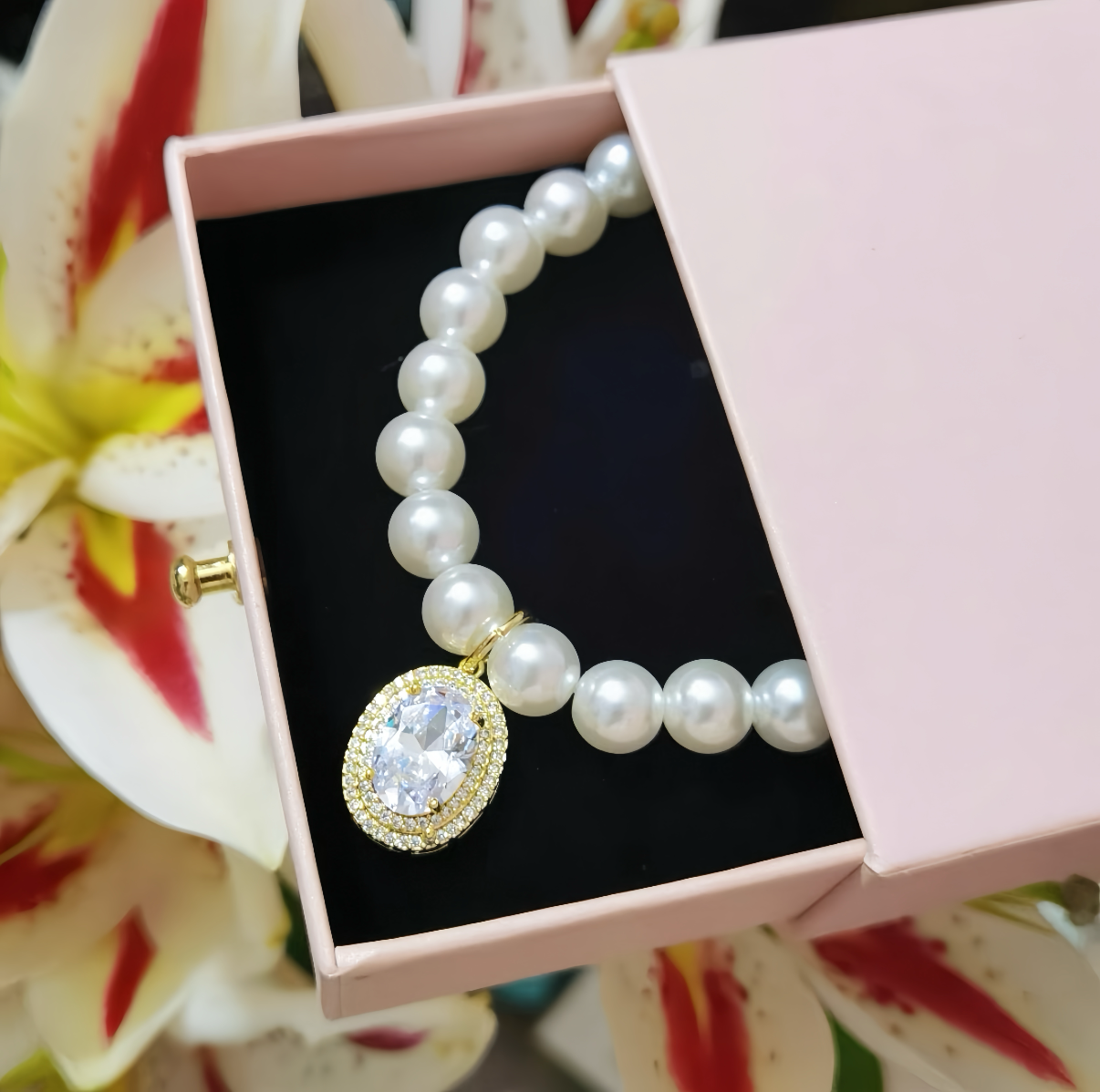 Pearl Series - Gemstone Pendant Necklace